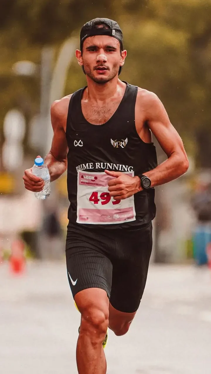 Man Running a Marathon